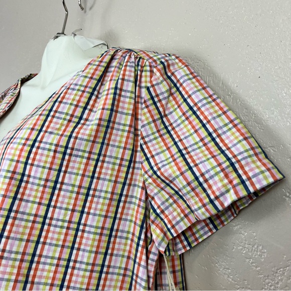 A.N.A. A New Approach Women's Multi Gingham Orange Pink Blue Shirt NWT Size XL - Picture 2 of 14